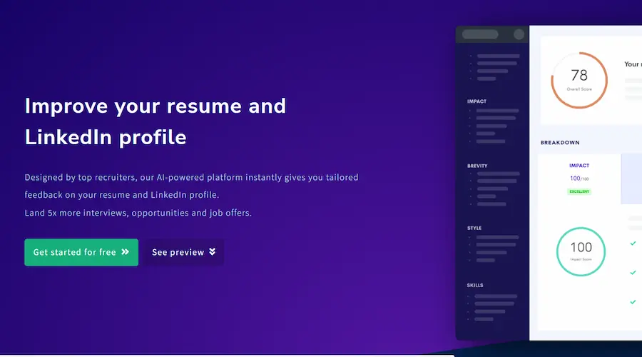 đánh giá CV resumeworded