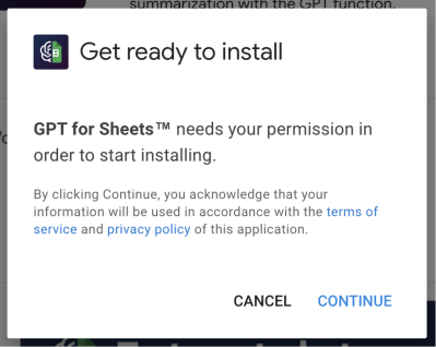 Hướng dẫn cài đặt ChatGPT for Google Sheets Docs