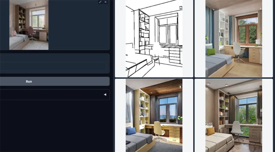 M-LSD ControlNet in Stable Diffusion