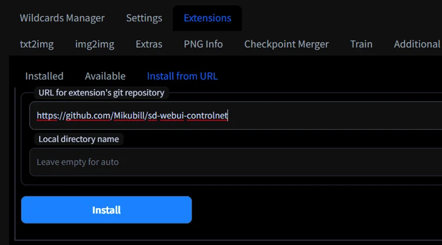 Cài đặt controlnet
