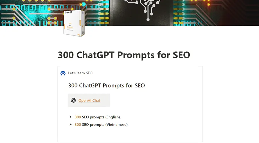 Share SEO Prompts for ChatGPT