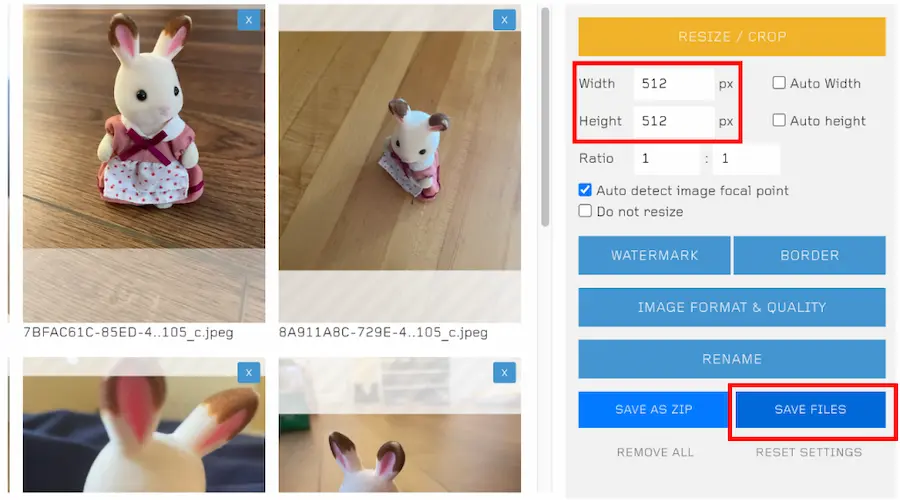 web resize ảnh online BIRME