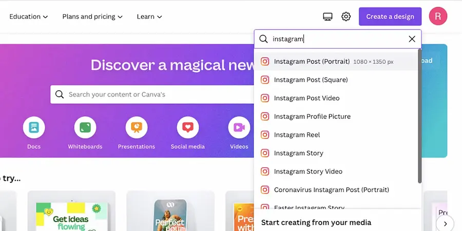 Tạo thiết kế hàng loạt bằng Canva
