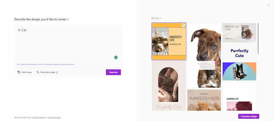 Thiết kế tự động với trí tuệ nhân tạo AI Microsoft Designer