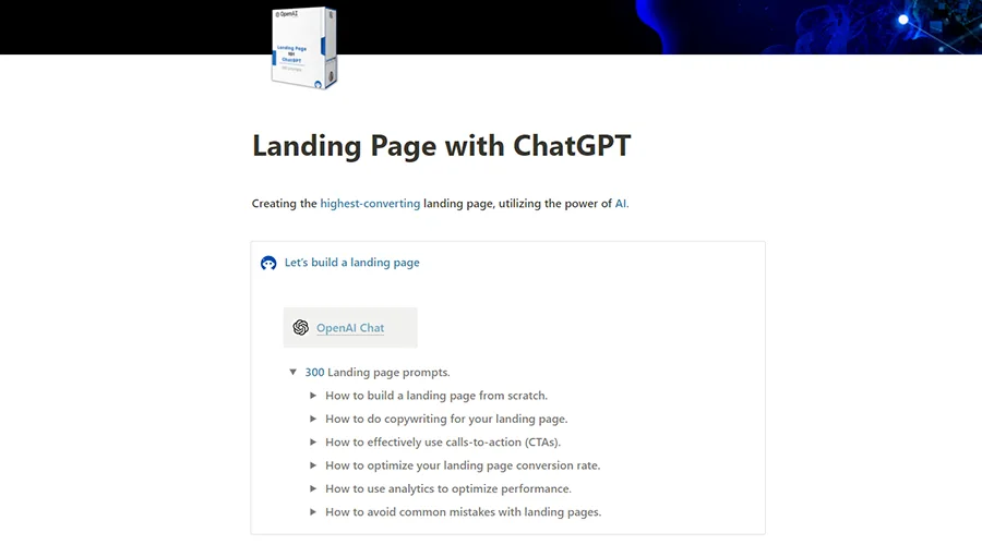 Share tài liệu Landing Page với ChatGPT