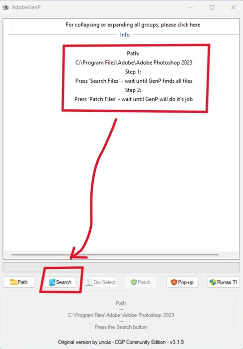 crack Photoshop 2023 với GenP