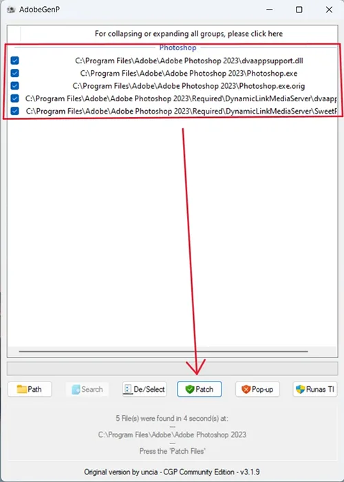crack Photoshop 2023 với GenP