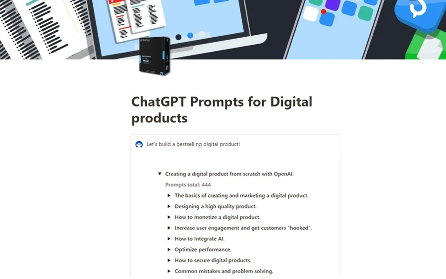 Share tài liệu ChatGPT Prompt cho Digital Products